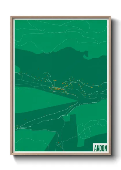 Une affiche de carte sur Andon