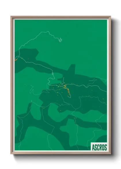 Une affiche de carte sur Ascros