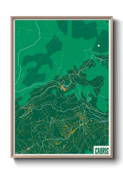 Une affiche de carte sur Cabris