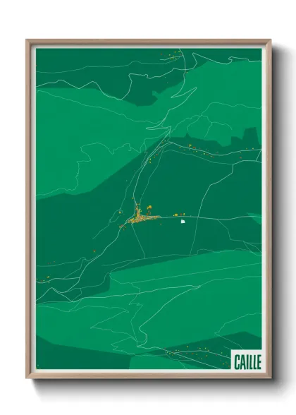Une affiche de carte sur Caille