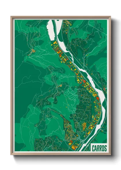 Une affiche de carte sur Carros