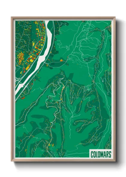 Une affiche de carte sur Colomars