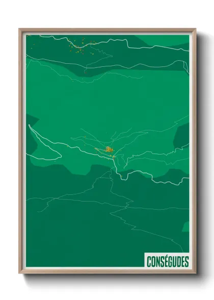 Une affiche de carte sur Conségudes