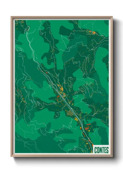 Une affiche de carte sur Contes
