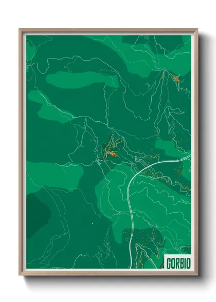 Une affiche de carte sur Gorbio