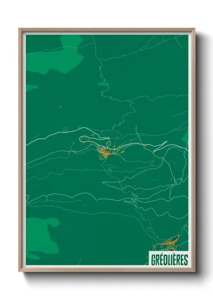 Une affiche de carte sur Gréolières
