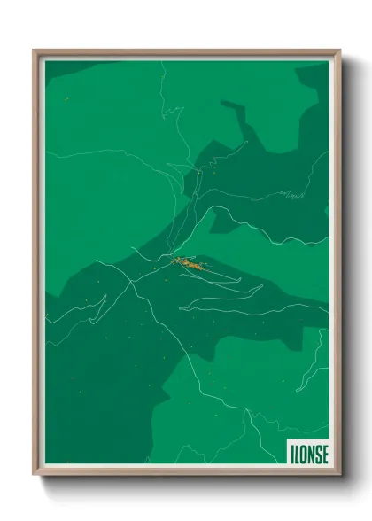 Une affiche de carte sur Ilonse