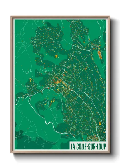 Une affiche de carte sur La Colle-sur-Loup