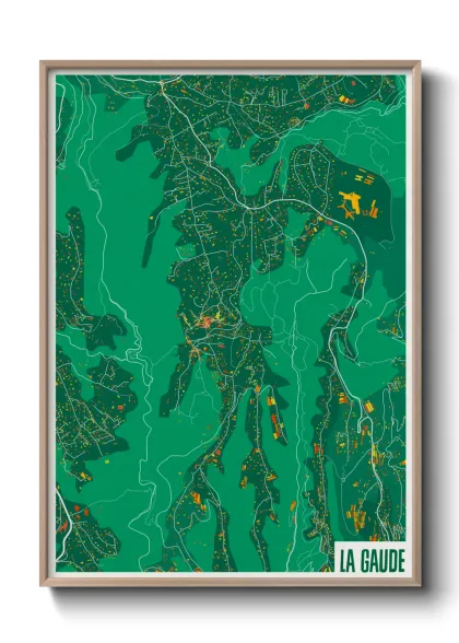 Une affiche de carte sur La Gaude