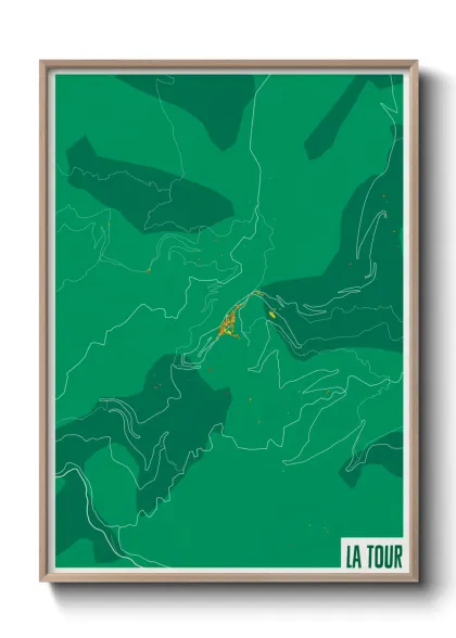 Une affiche de carte sur La Tour