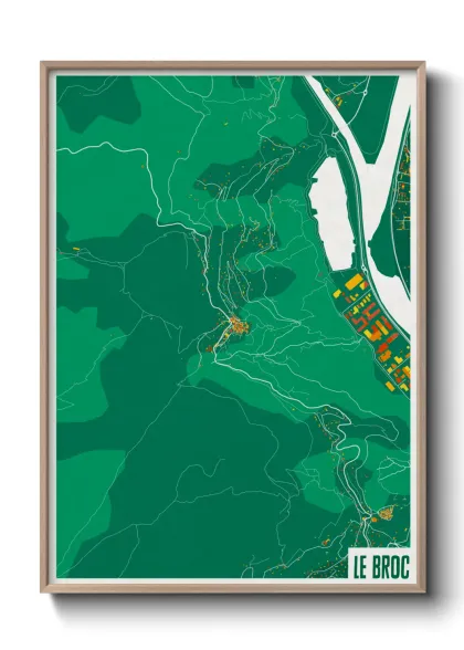 Une affiche de carte sur Le Broc