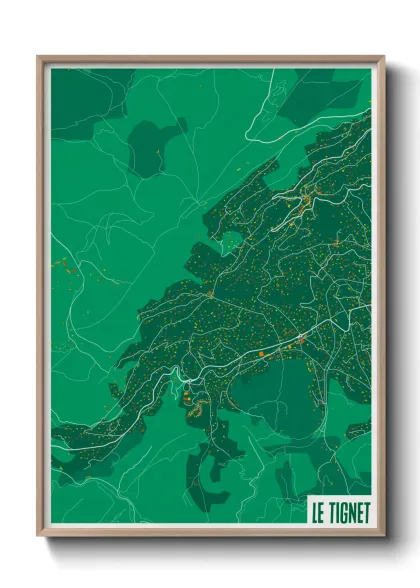 Une affiche de carte sur Le Tignet