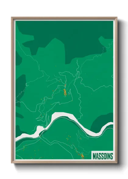 Une affiche de carte sur Massoins
