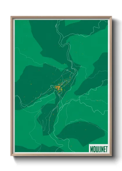 Une affiche de carte sur Moulinet