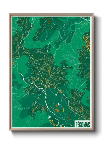 Une affiche de carte sur Pégomas