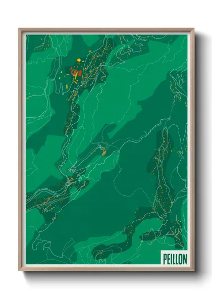 Une affiche de carte sur Peillon