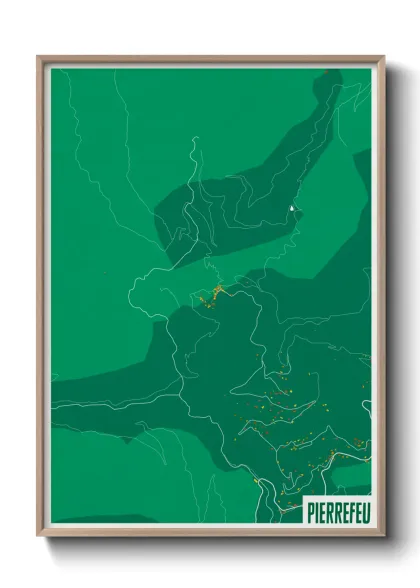 Une affiche de carte sur Pierrefeu