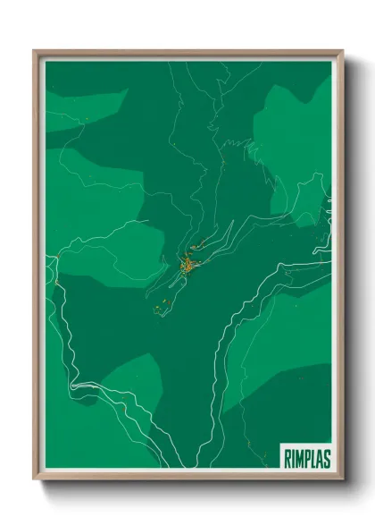 Une affiche de carte sur Rimplas