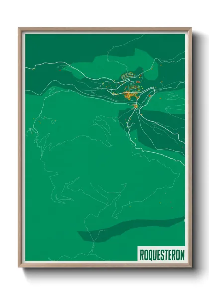 Une affiche de carte sur Roquesteron