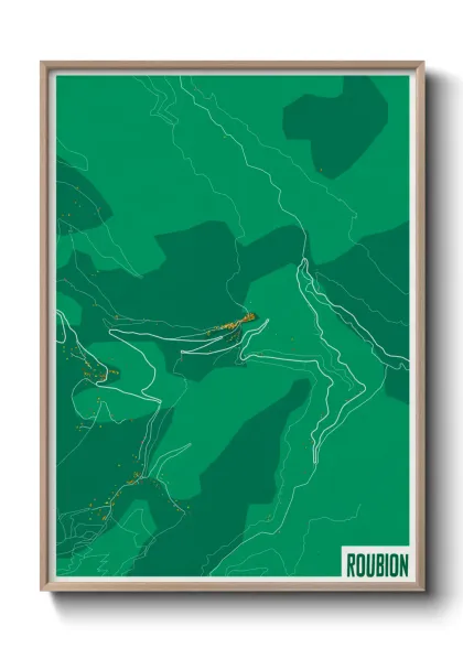 Une affiche de carte sur Roubion