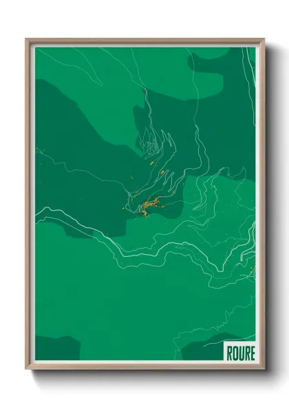 Une affiche de carte sur Roure