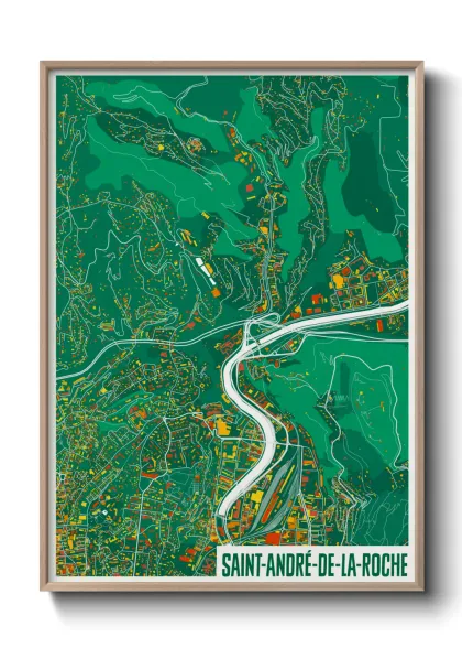 Une affiche de carte sur Saint-André-de-la-Roche