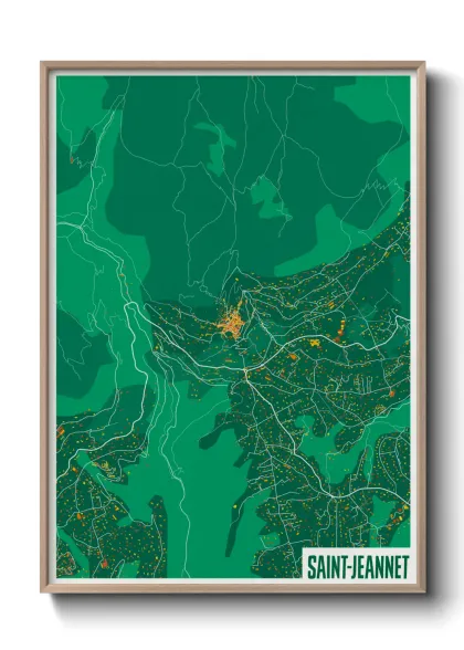 Une affiche de carte sur Saint-Jeannet