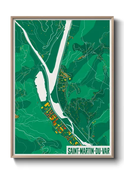 Une affiche de carte sur Saint-Martin-du-Var