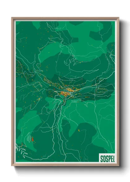 Une affiche de carte sur Sospel