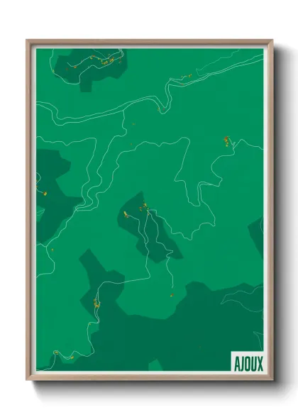 Une affiche de carte sur Ajoux