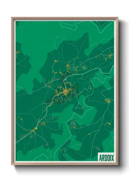 Une affiche de carte sur Ardoix