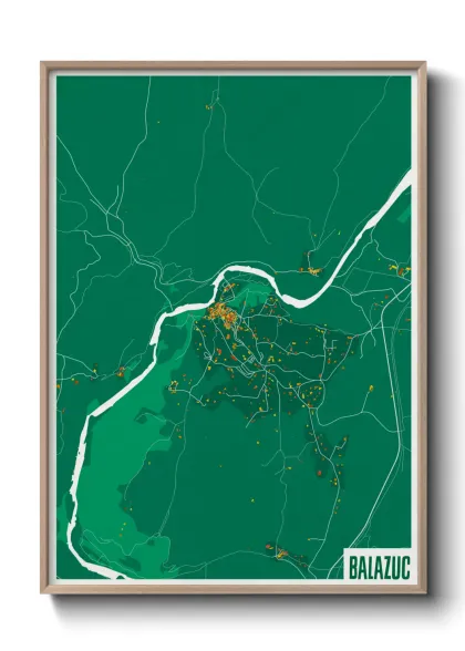 Une affiche de carte sur Balazuc
