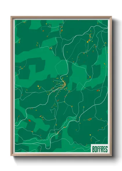 Une affiche de carte sur Boffres