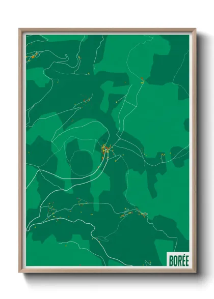 Une affiche de carte sur Borée