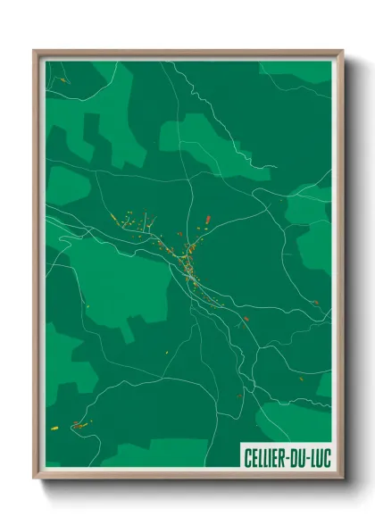 Une affiche de carte sur Cellier-du-Luc