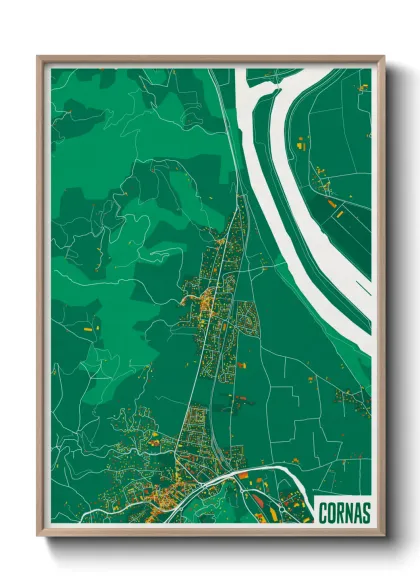 Une affiche de carte sur Cornas