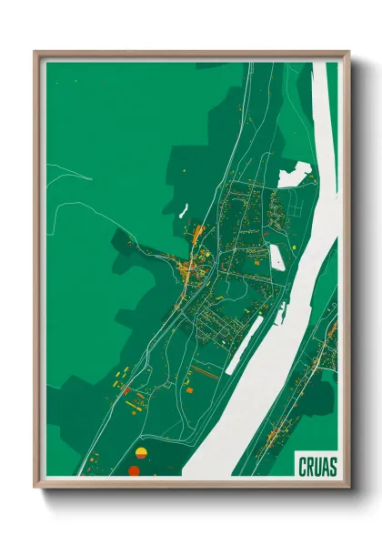 Une affiche de carte sur Cruas