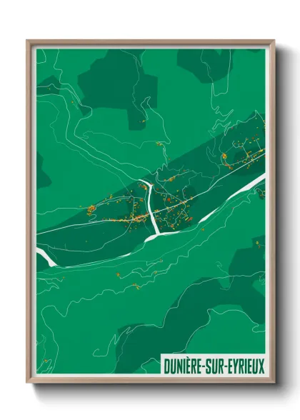 Une affiche de carte sur Dunière-sur-Eyrieux