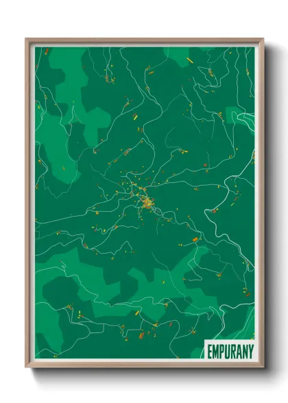 Une affiche de carte sur Empurany