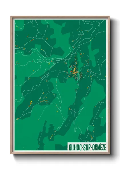 Une affiche de carte sur Gilhoc-sur-Ormèze
