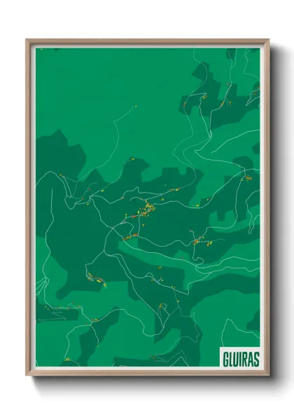 Une affiche de carte sur Gluiras