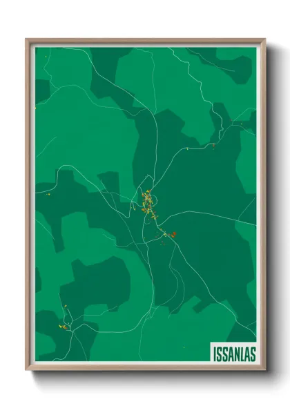 Une affiche de carte sur Issanlas