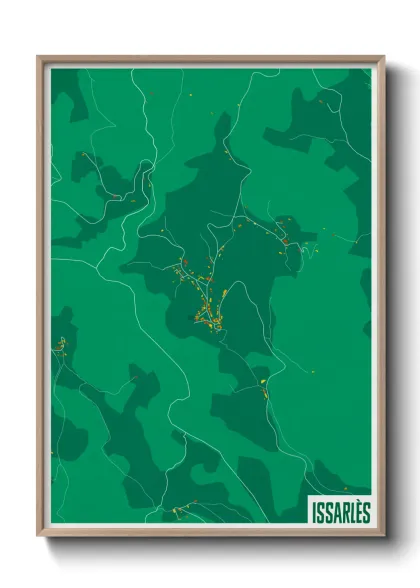 Une affiche de carte sur Issarlès