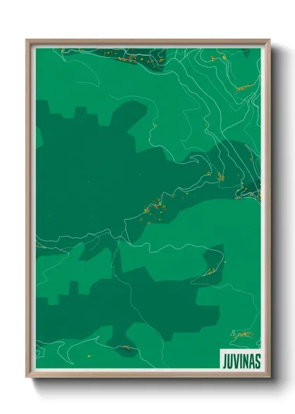 Une affiche de carte sur Juvinas