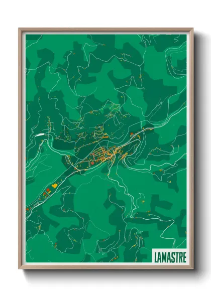 Une affiche de carte sur Lamastre