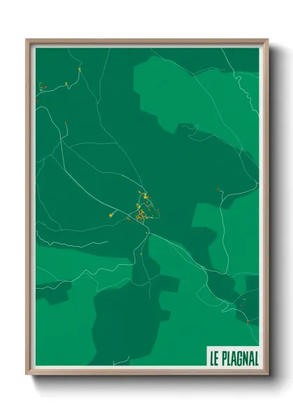 Une affiche de carte sur Le Plagnal