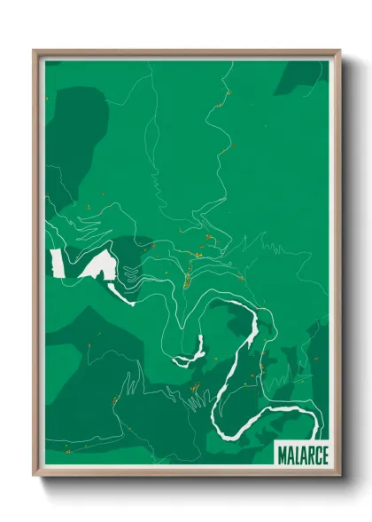 Une affiche de carte sur Malarce