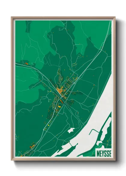 Une affiche de carte sur Meysse