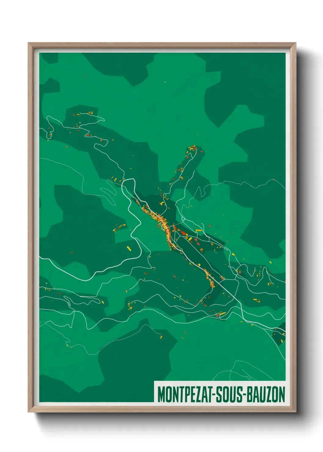Un poster carteMontpezat-sous-Bauzon