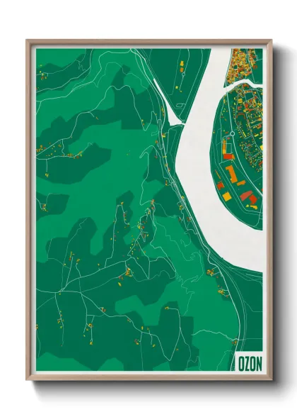 Une affiche de carte sur Ozon